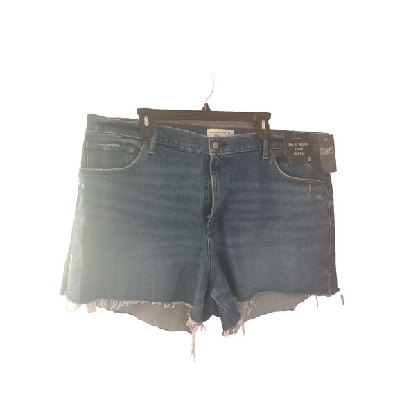 Abercrombie & Fitch Pants - NWT Abercrombie & Fitch The 4" Mom Short Distressed Denim High Rise Size 20